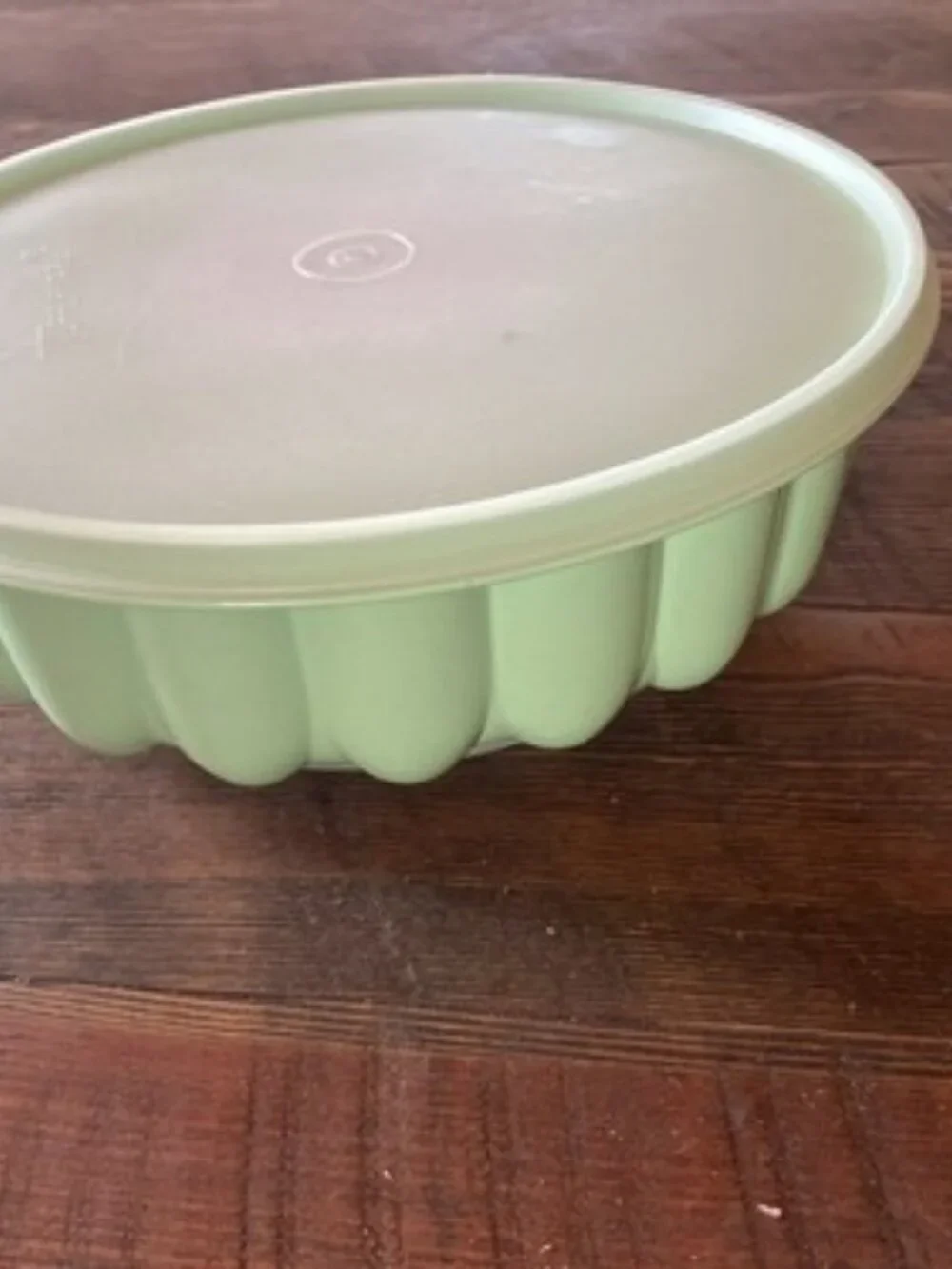 Vintage Tupperware 3 Piece Cold Jello Mold Green Retro Mid Century 1202-5
